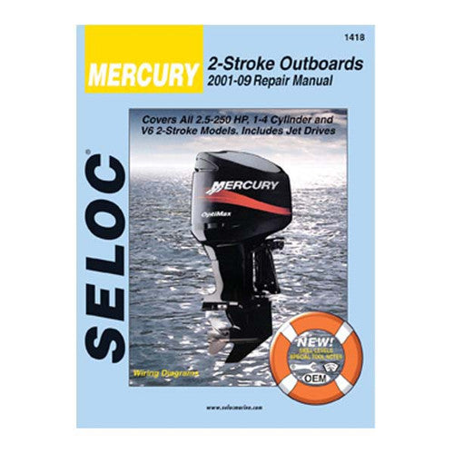 Seloc Service Manual 118-01418, Mercury Mariner Outboard 2001 - 2009 Repair Guide