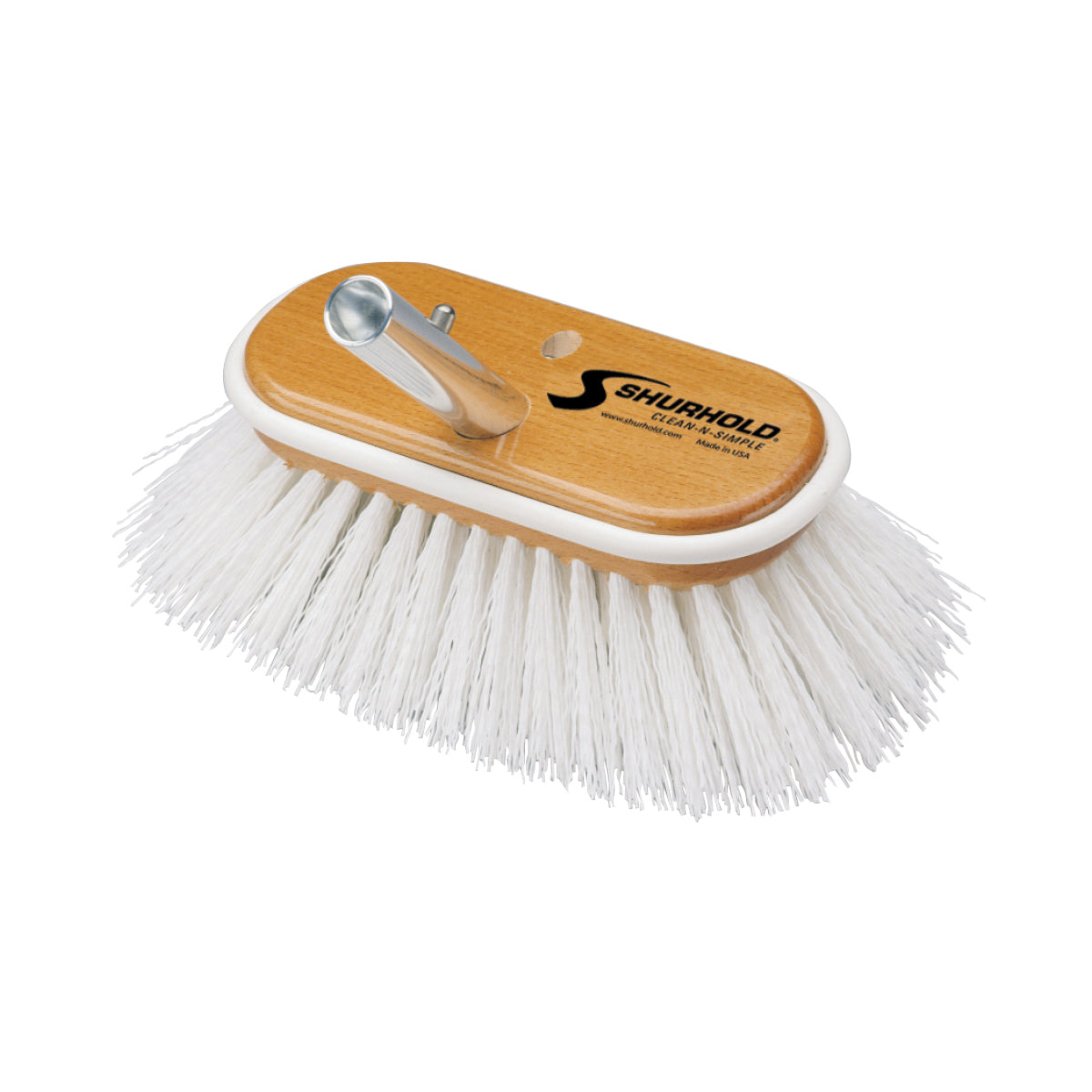 Shurhold 950 6 Inch Deck Brush, Extra Stiff White Polypropylene Bristles