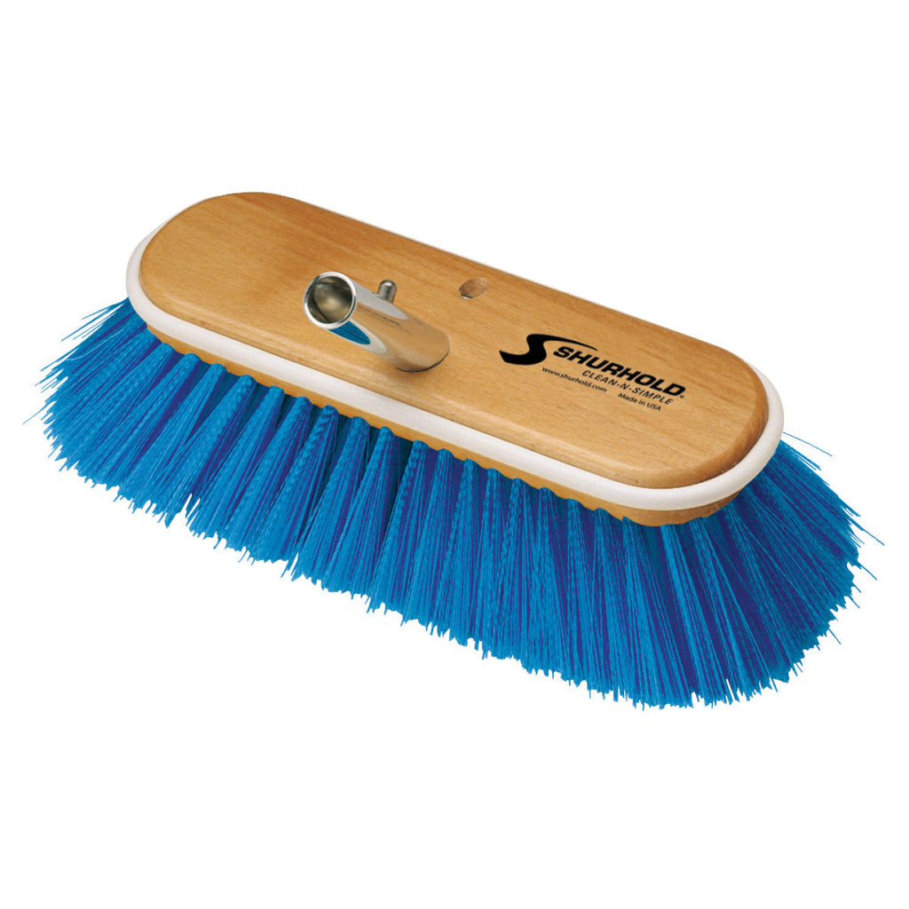 Shurhold Classic Deck Brush, Extra Soft Blue Nylon Bristles - Available in 6" and 10"