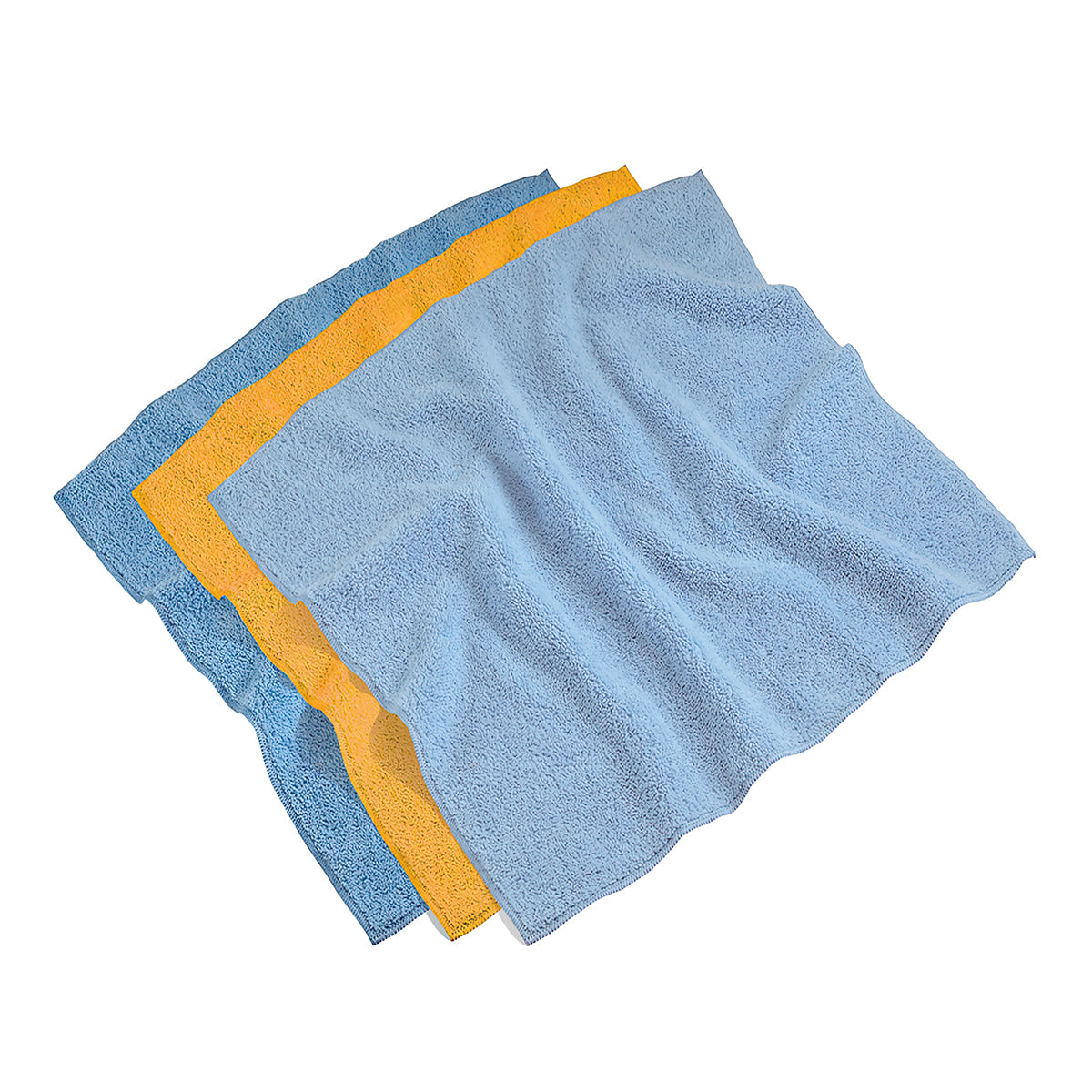 Shurhold Microfiber Towels Variety 3-Pack - Dark Blue, Yellow, and Light Blue
