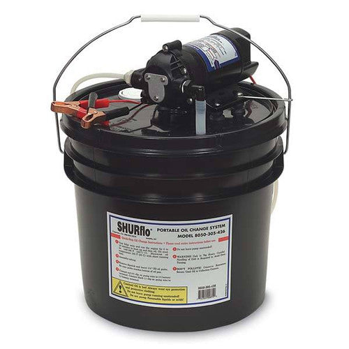Shurflo Winterizing/Marine Oil Change System 8050-305-426, 12V Self-Priming Pump Kit with 3.5 Gallon Bucket