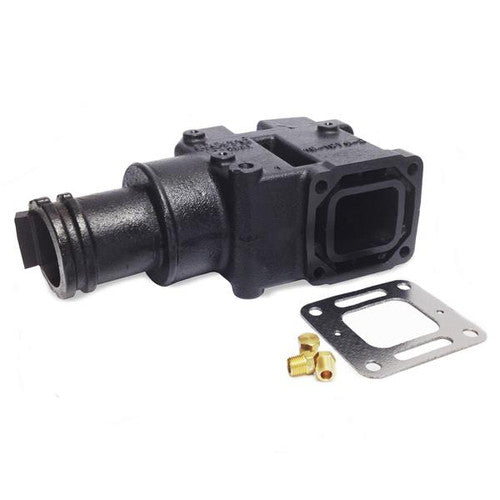 Sierra Manifold Elbow 18-1976-2, Replaces Mercury Marine 44354A3, 807914A1, Fits 18-1953-2 Manifold, 4 Inch Hose, 7 Degree Down Angle