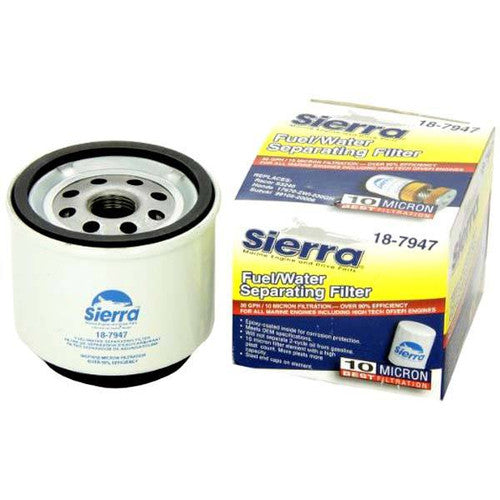Sierra 18-7947 Spin-on Fuel Filter Element, 10 Micron, Replaces Racor S3240