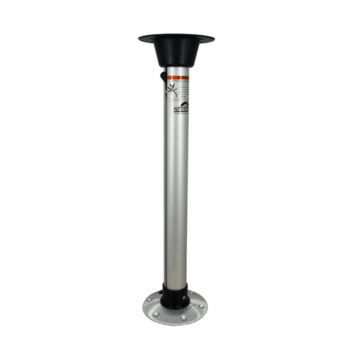Springfield 1690727-SL Thread-Lock Boat Table Pedestal Package, 27 Inch Fixed Height, Satin Finish