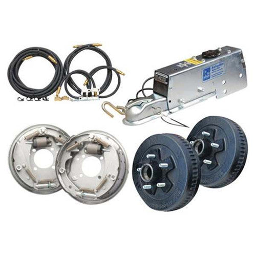 Dexter K71-G00-45 10 Inch Hydraulic Drum Brake Kit, 6,600 Lb Actuator, 5-Lug Single Axle Trailer