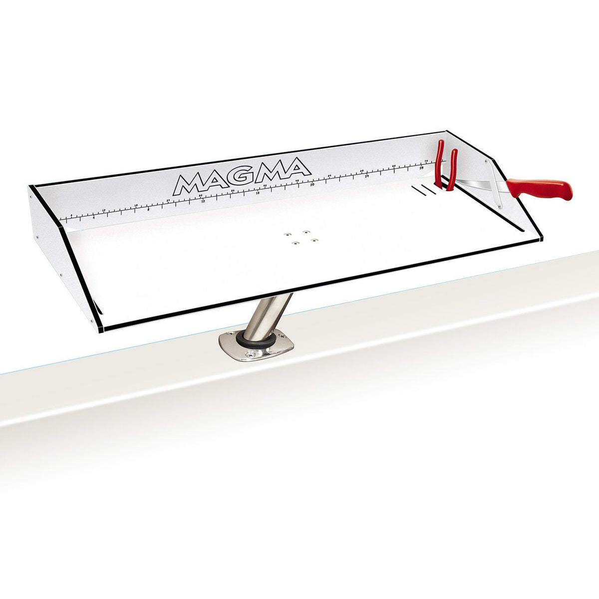Magma Bait/Fillet Mate Table with LeveLock Mount, 31 Inch, White/Black