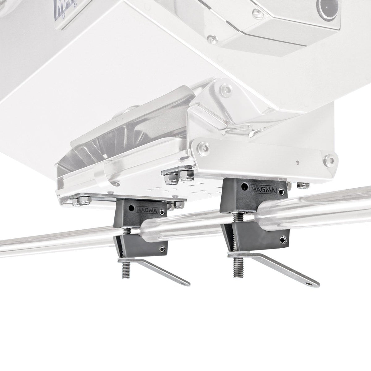 Magma T10-585 Dual Horizontal Round Rail Mount - Oversize 1-1/8 in. Or 1-1/4 in. Rails
