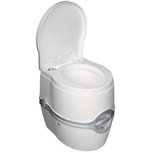 Thetford Curve Porta Potti Portable Toilet, Battery-Powered Flush, White, Replaces 25110