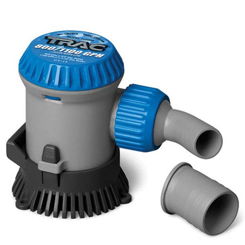 TRAC 69301 Submersible Bilge Pump, Dual 800/1100 GPH Outlets, Replaces T10004