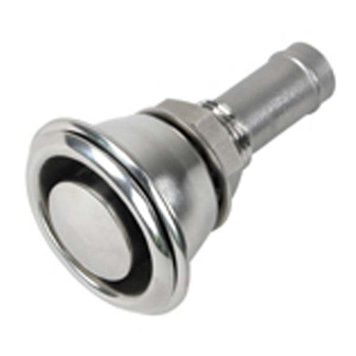 Whitecap Industries 6005C Flush Fuel Vent, 316 Stainless Steel, Chrome, 5/8 Inch Hose