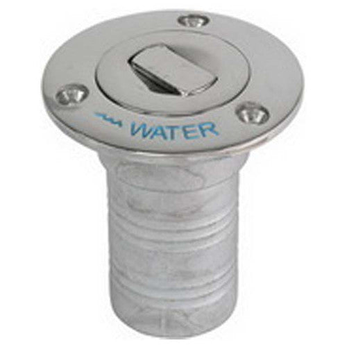 Whitecap Industries 316 Stainless Steel Push-Up Deck Fill for Water, 1-1/2 Inch Hose, Part 6995