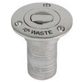 Whitecap Industries 6996CBLUE Push-Up Deck Fill for Waste, 1-1/2 Inch Hose, 316 Stainless Steel, Blue