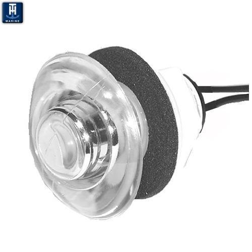 T-H Marine LWLM-1P-LED Dome Head LED Livewell Light, Fully Potted Waterproof, White, 1 Inch OD, 5/8 Inch Cutout